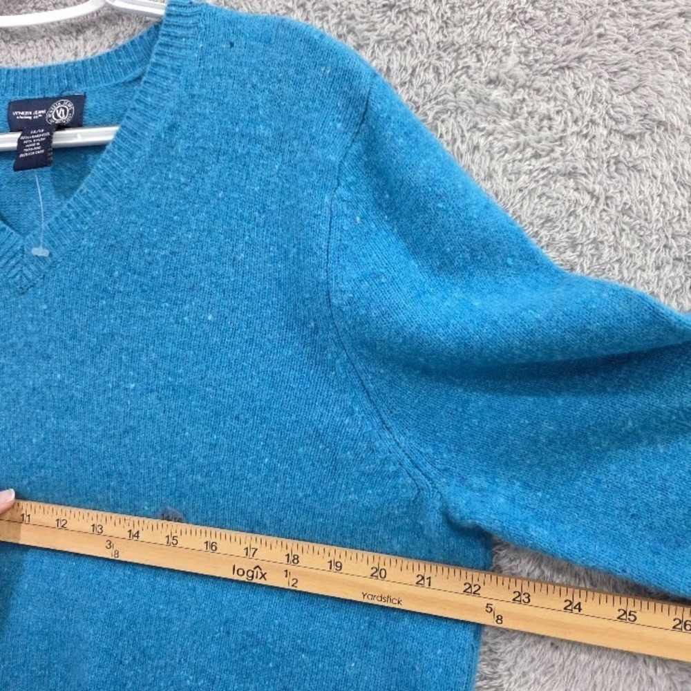 Venezia Jeans Co Blue Lambswool Blend V-Neck Pullover Sweater Women's XL (14/16) - Picture 8 of 11